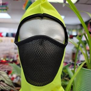 Ninja mask full face NEON yellow mesh front